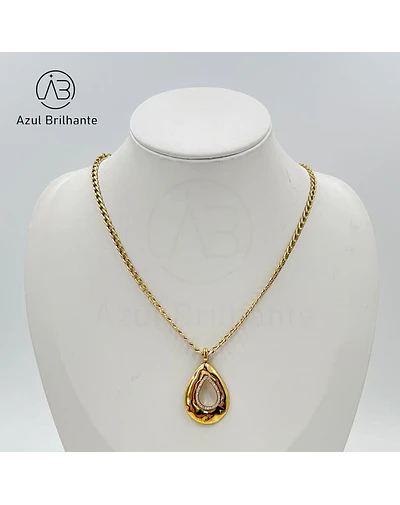Colar de Gota com Brilho