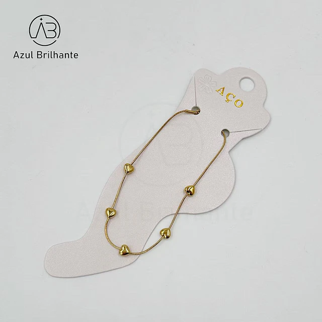 Pulseiras de Pé de Corações-Aço Inoxidável 1