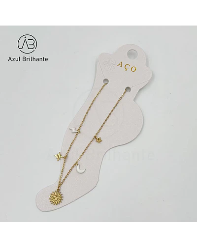 Pulseiras de Pé de Sol-Aço Inoxidável