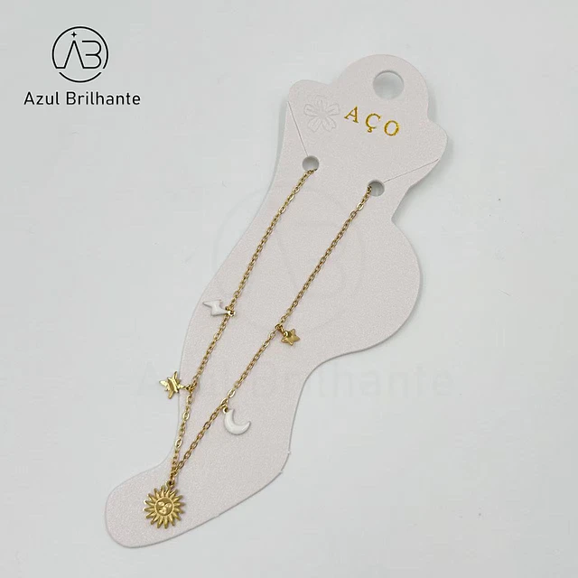 Pulseiras de Pé de Sol-Aço Inoxidável 1
