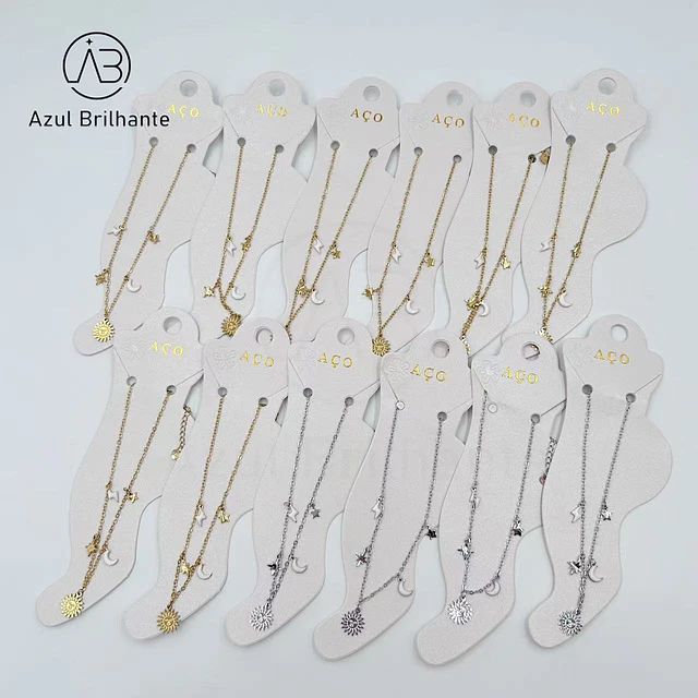 Pulseiras de Pé de Sol-Aço Inoxidável 2