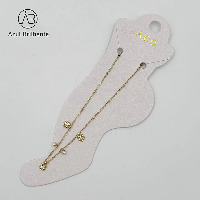Pulseiras de Pé de Trevos-Aço Inoxidável 1