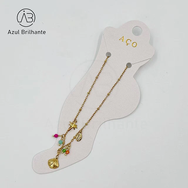 Pulseiras de Pé de Tema Marinha-Aço Inoxidável 1