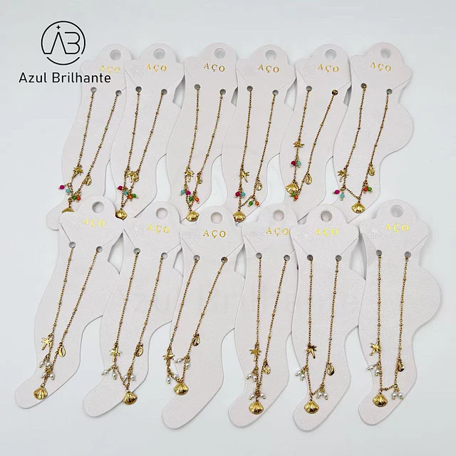 Pulseiras de Pé de Tema Marinha-Aço Inoxidável 2