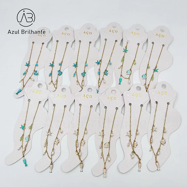 Pulseiras de Pé de Tema Marinha-Aço Inoxidável 2