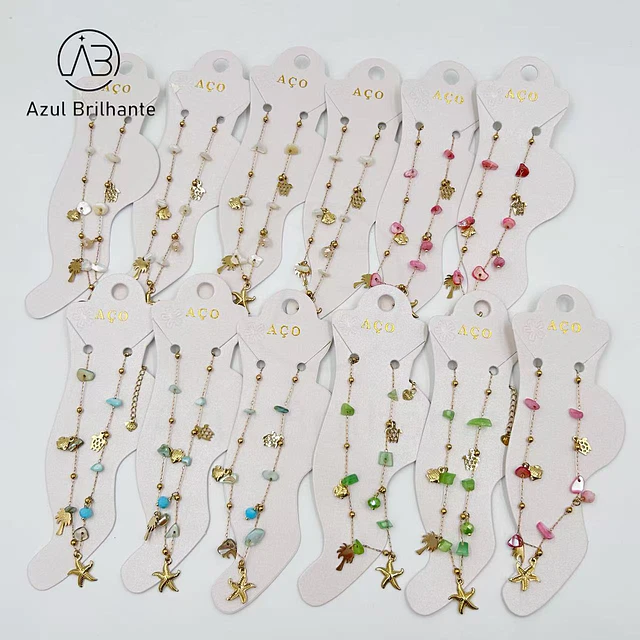 Pulseiras de Pé de Tema Marinha- Aço Inoxidável 2