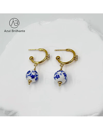 Brincos de Estilo de Porcelana