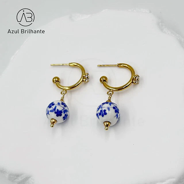 Brincos de Estilo de Porcelana 1