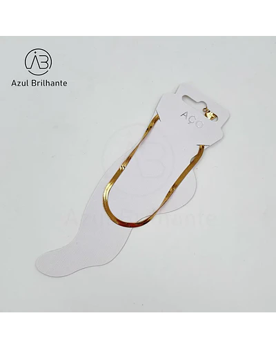 Pulseira de Pé Plana- Aço