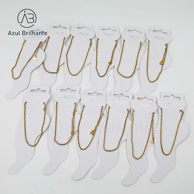 Pulseiras de Pé de Malha- Aço 2