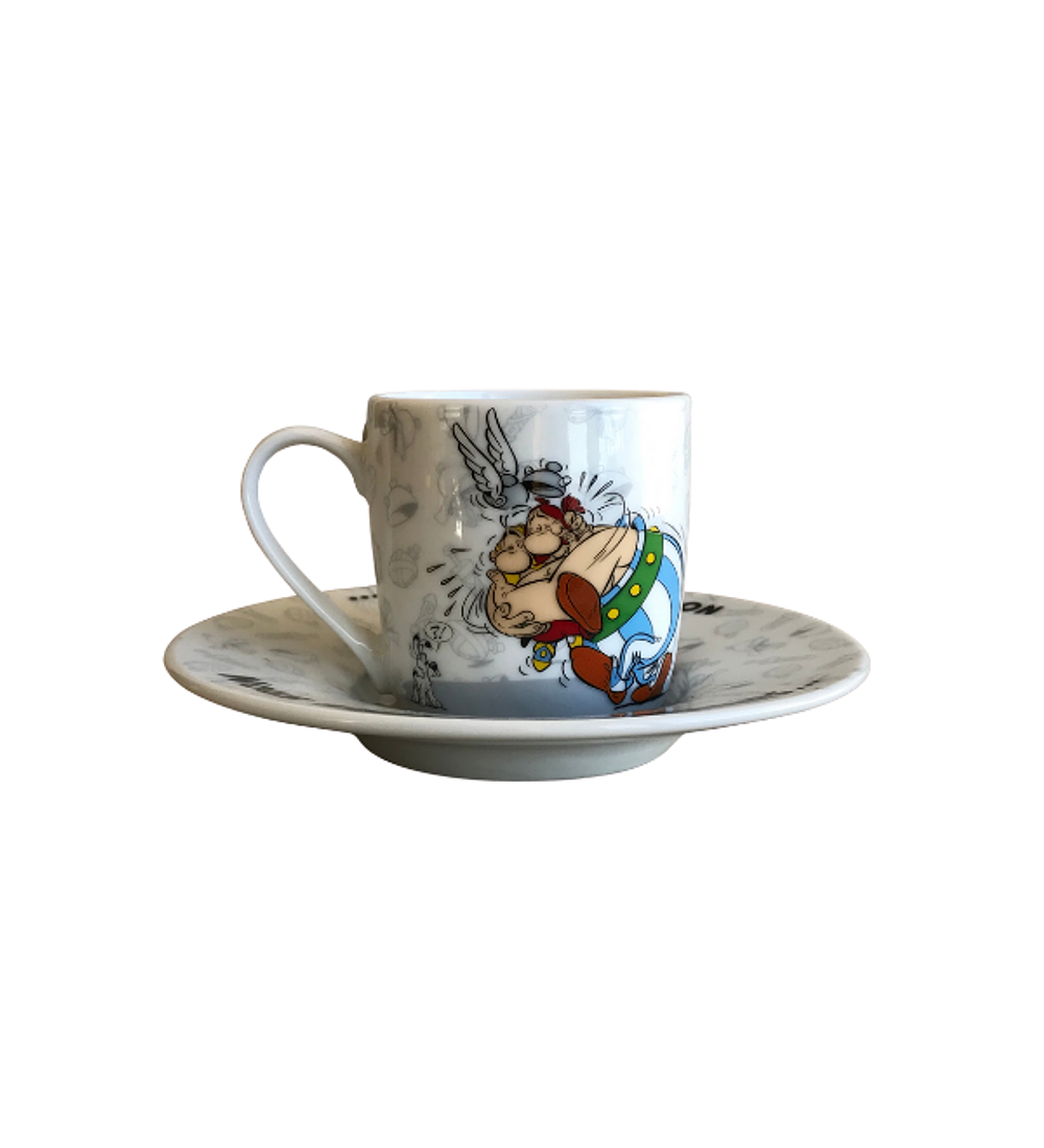 Taza expresso c/platillo Asterix al ataque