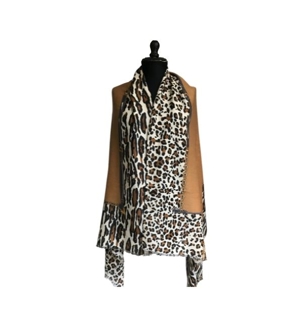 Echarpe Animal Print Beige