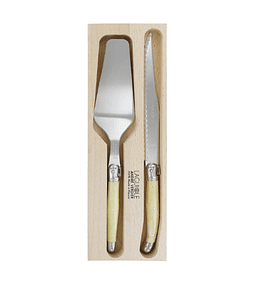 SET DE PALETA + CUCHILLO LAGUIOLE BY ANDRE VERDIER -HUESO