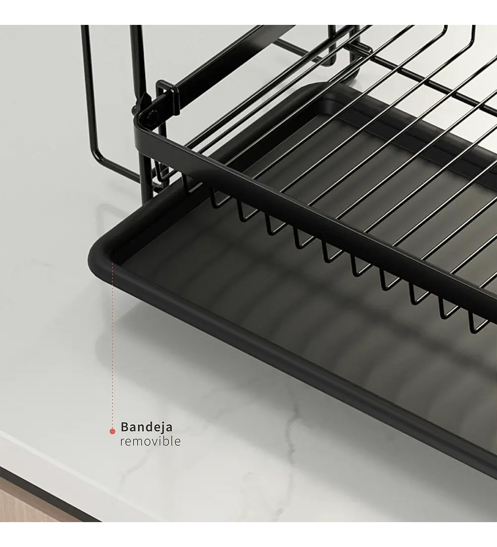 Secaplatos Escurridor Acero Inox Bilbao 2 Niveles