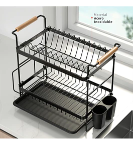 Secaplatos Escurridor Acero Inox Bilbao 2 Niveles