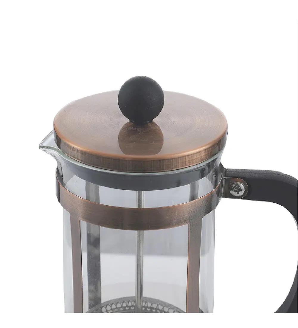 Cafetera Prensa Francesa Vidrio Cobre 600 ml Simplit