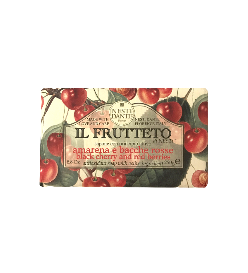 Jabón Il Frutteto Cereza negra y Bayas rojas 250 gr.- Nesti Dante