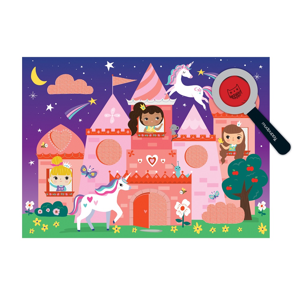 PUZZLE 42PCS CON DIBUJOS SECRETOS, CASTILLO UNICORNIO