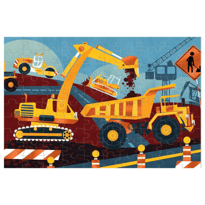 PUZZLE 100PCS CON ALUMINIO, MAQUINAS DE CONSTRUCCIÓN