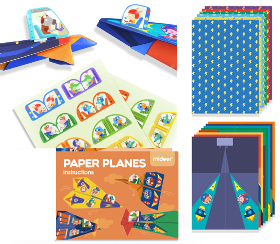 ORIGAMI DE AVIONES SET 36PCS