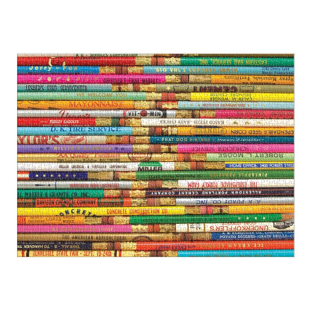 PUZZLE 1000PCS, LAPICES VINTAGE CON ALUMINIO