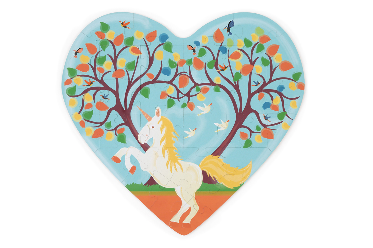 PUZZLE 30PCS CON FORMA, UNICORNIO