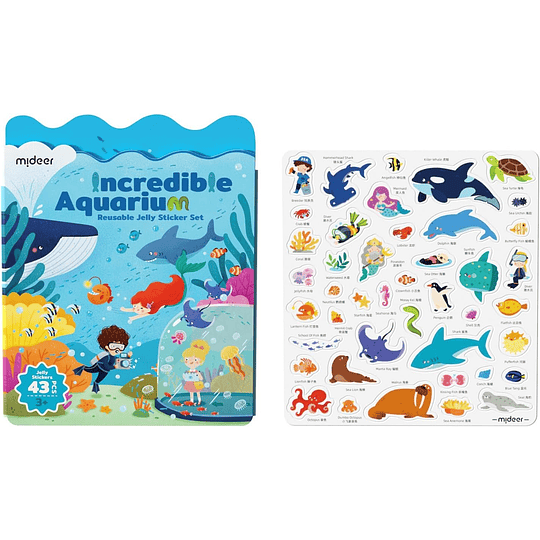 STICKERS REUTILIZABLES ACUARIO