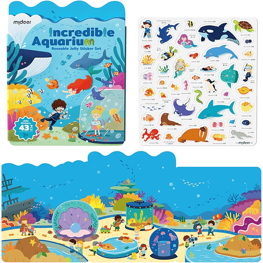 STICKERS REUTILIZABLES ACUARIO