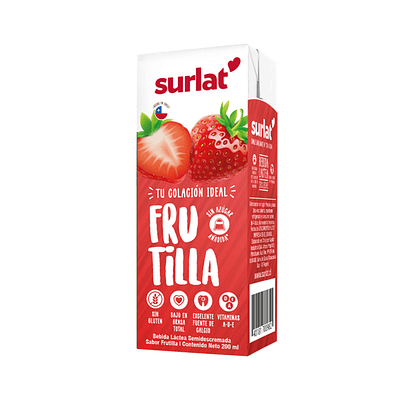 Leche Sabor Frutilla 200cc. Display 6u.