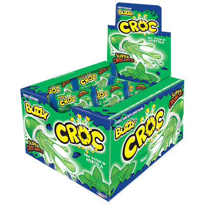 Chicle Relleno Croc Sabor Menta Display 40u.