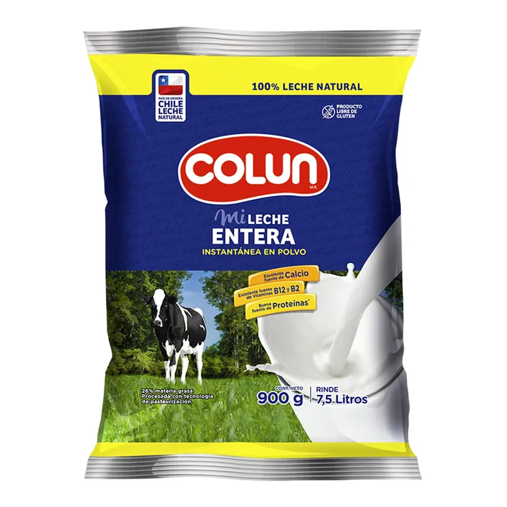 Leche Entera Colún en Polvo 900grs.