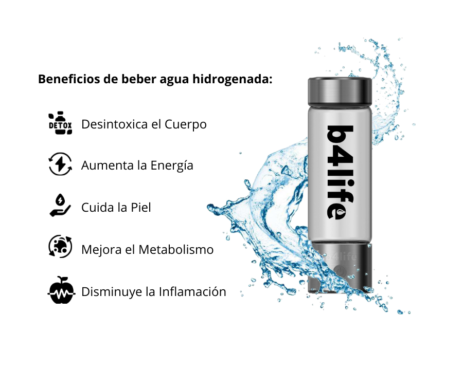 b4life Botella Hidrogeneradora de Agua 420 ml - Agua Hidrogenada 4