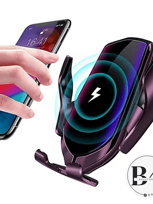 SOPORTE Y CARGADOR DE TELÉFONO PARA AUTO CON SENSOR INFRARROJO INTELIGENTE