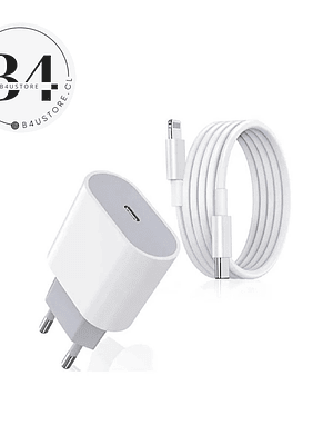 CARGADOR 14 PRO MAX 25W OEM PARA IPHONE, CABLE + ADAPTADOR