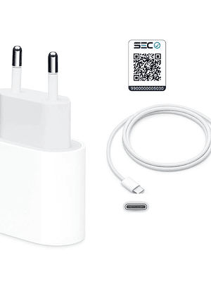 CARGADOR 15 PRO MAX 35W OEM PARA IPHONE, CABLE + ADAPTADOR