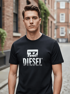 Polera Diesel T-shirt Schwarz Hombre