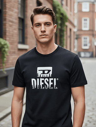 Polera Diesel T-shirt Schwarz Hombre