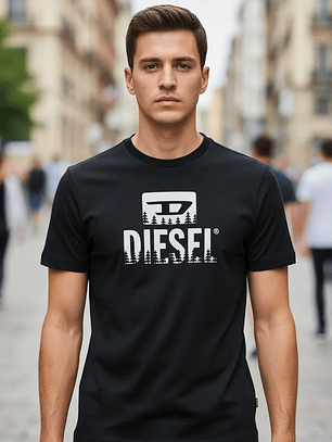 Polera Diesel T-shirt Schwarz Hombre