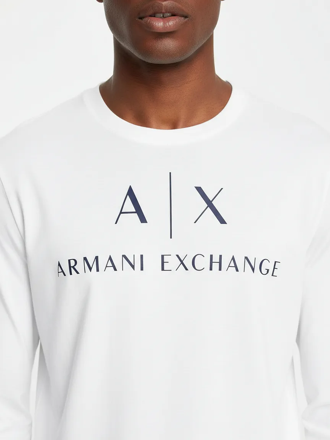 Polera manga larga blanca  Armani 5