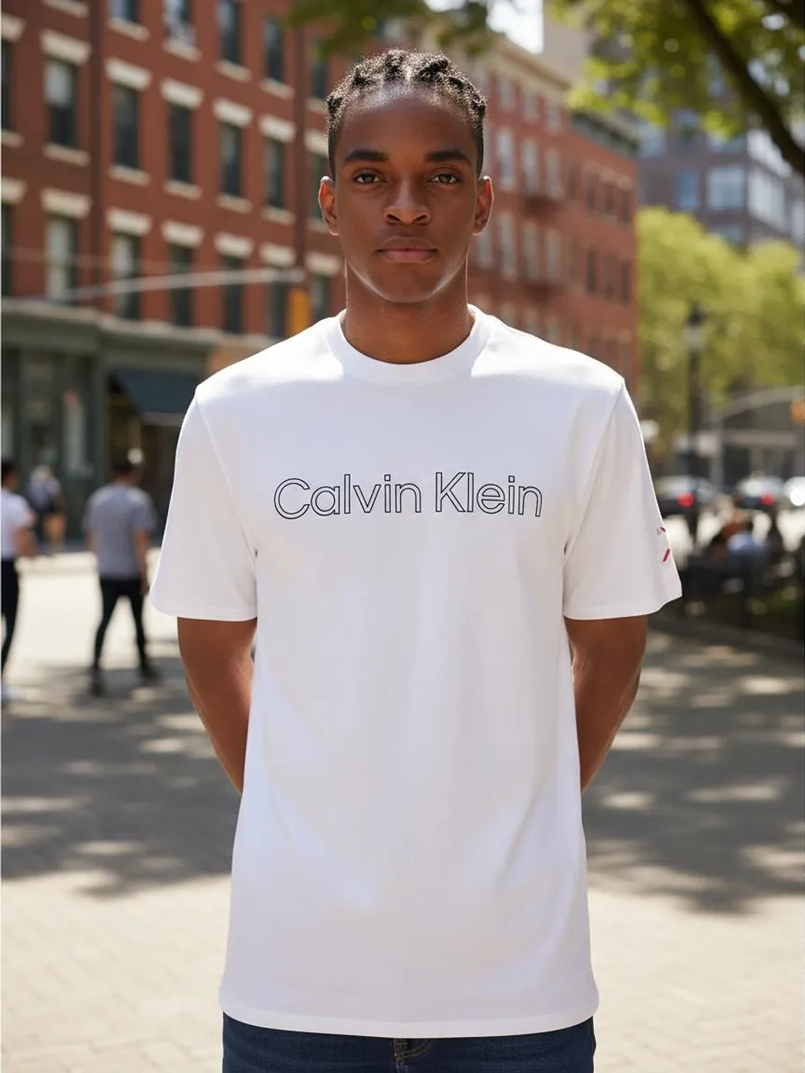 Polera Calvin Klein Blanca Logo Minimal – Importada Original 5