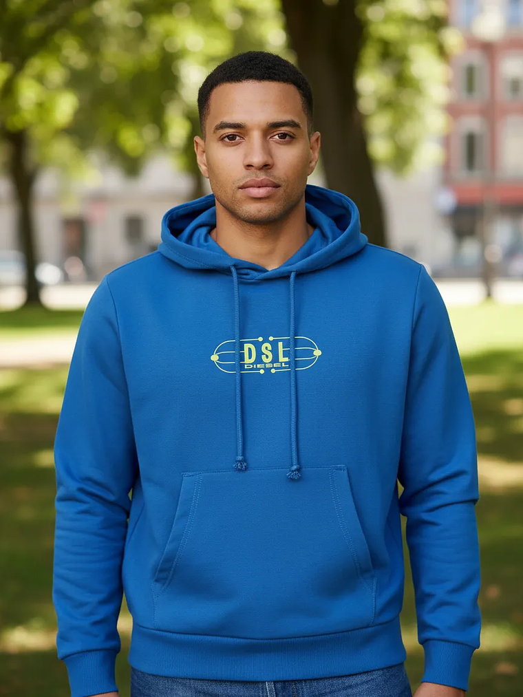 Polerón Diesel Hoodie con Logo y Backprint 5