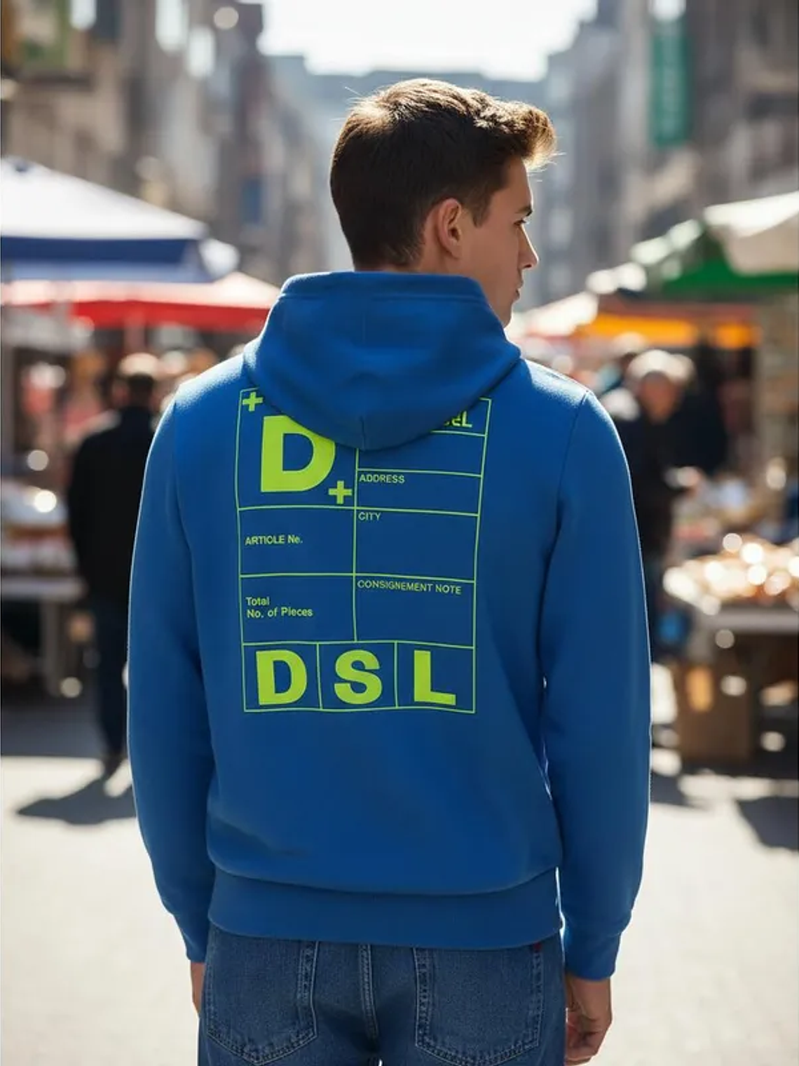 Polerón Diesel Hoodie con Logo y Backprint 2