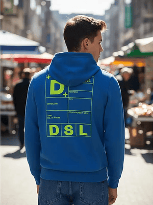 Polerón Diesel Hoodie con Logo y Backprint