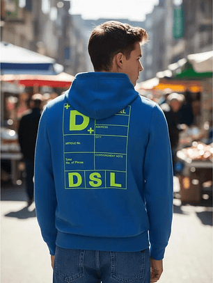 Polerón Diesel Hoodie con Logo y Backprint