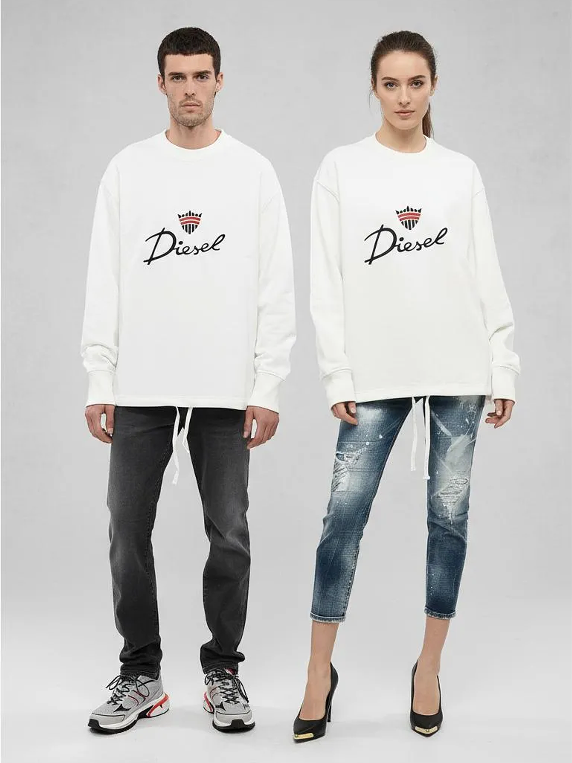 Polerón Diesel Unisex Blanco Original Importado 1