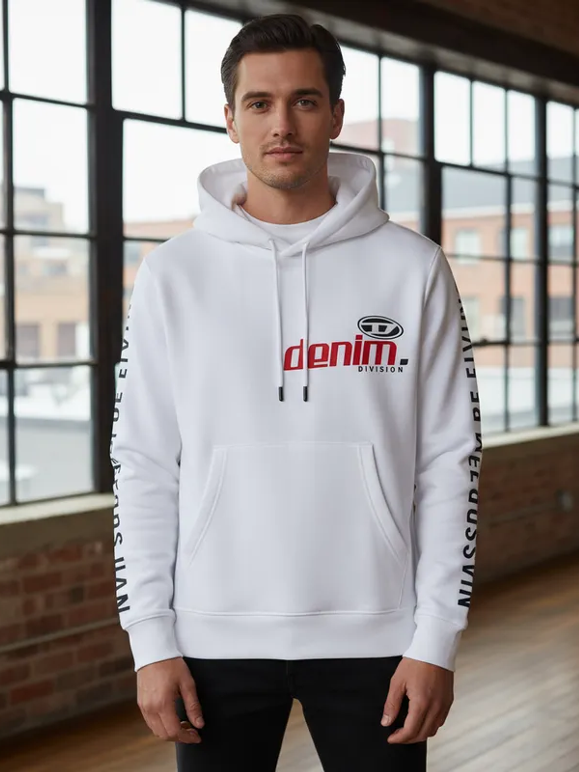 Polerón Diesel Denim Division Blanco - Edición Exclusiva 3