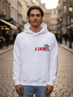 Polerón Diesel Denim Division Blanco - Edición Exclusiva