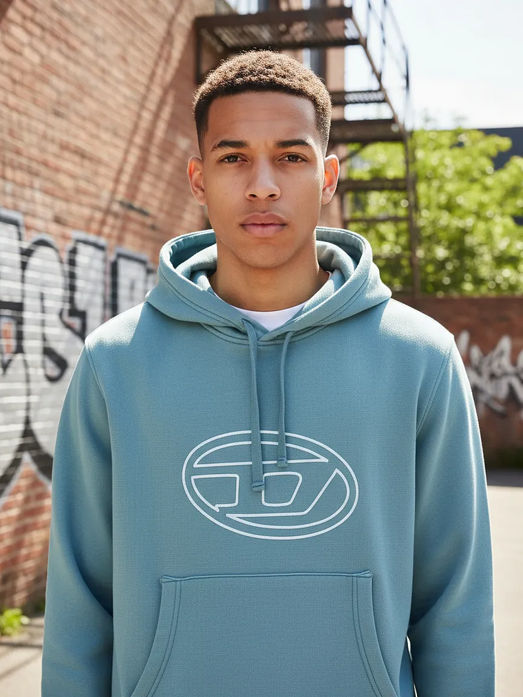 Polerón Diesel Talla XL S-Ginn-Hood-E4 Para Hombre A06922-0LEAC Original Con Capucha 3