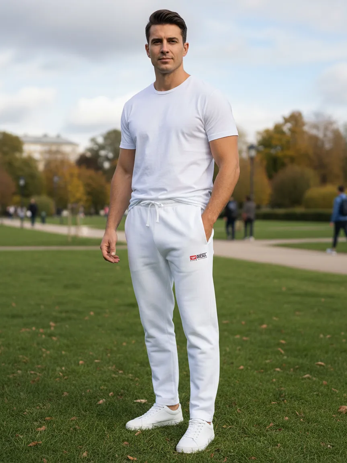 Pantalón Jogger Diesel Hombre Blanco – Original Importado 2