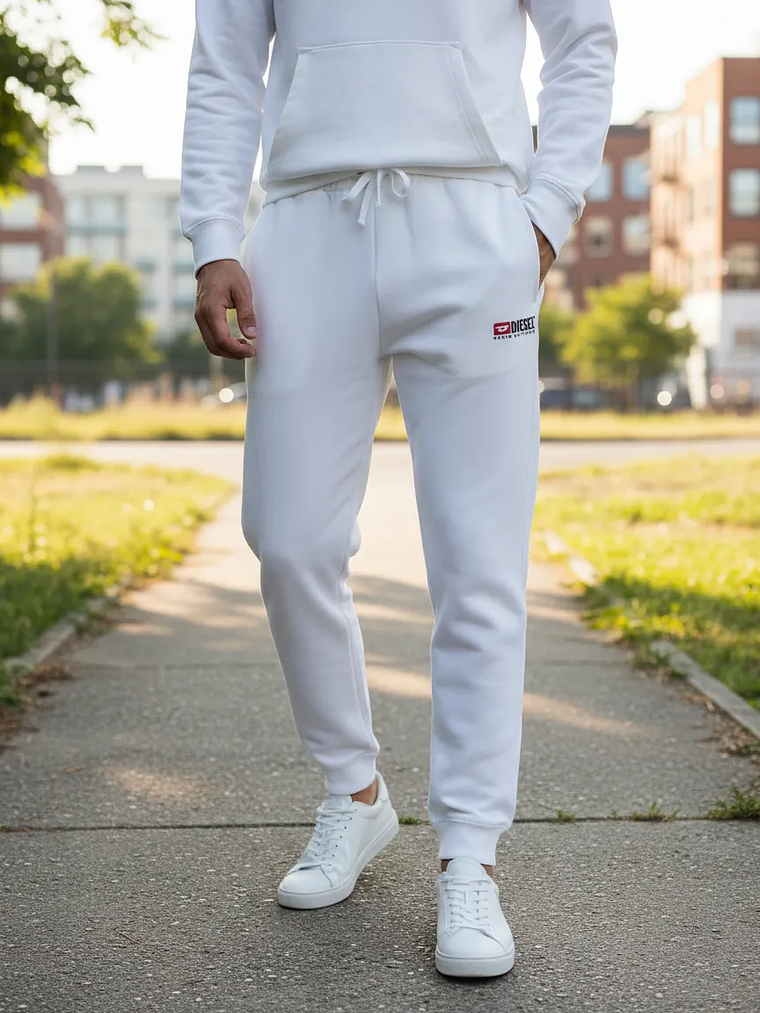 Pantalón Jogger Diesel Hombre Blanco – Original Importado 1